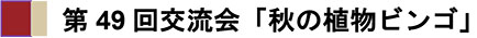第49回交流会「秋の植物ビンゴ」