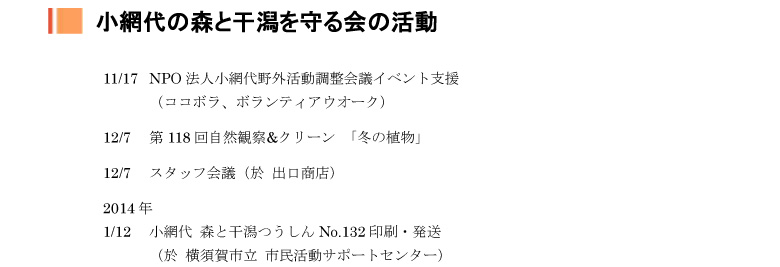 小網代の森と干潟を守る会,活動